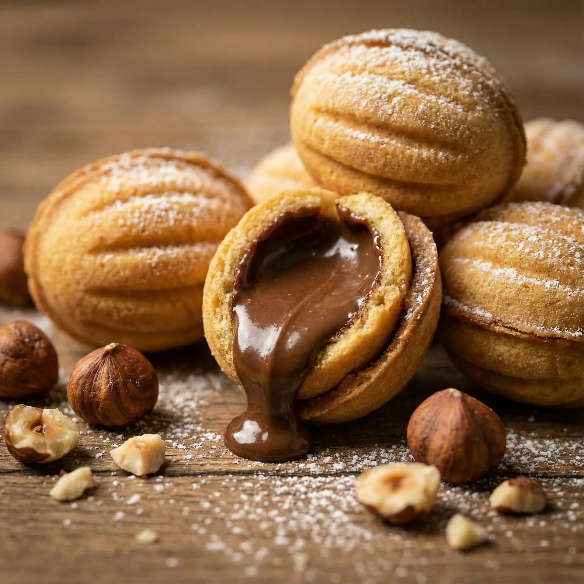 Καρυδάκια με πραλίνα φουντουκιού